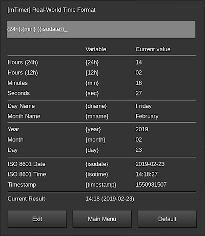 Real-World Time Format