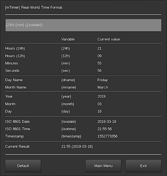 Real-World Time Format