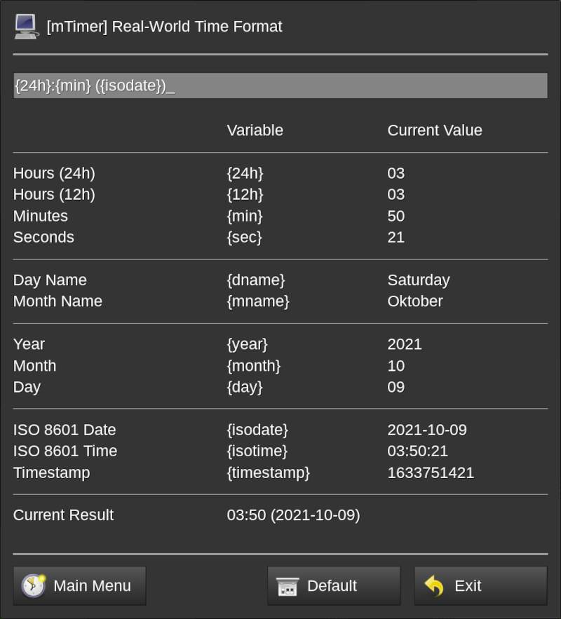 Real-World Time Format