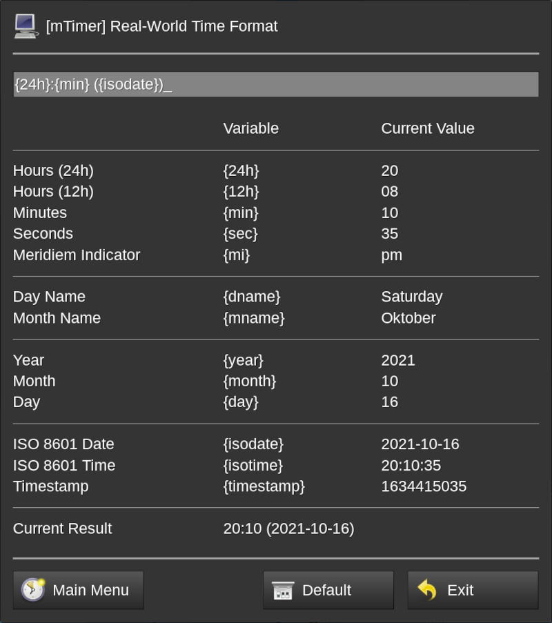 Real-World Time Format